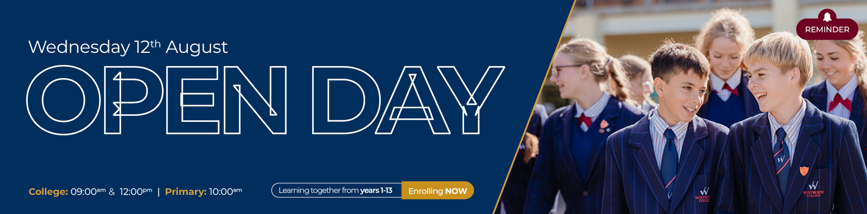 12th August Open Day